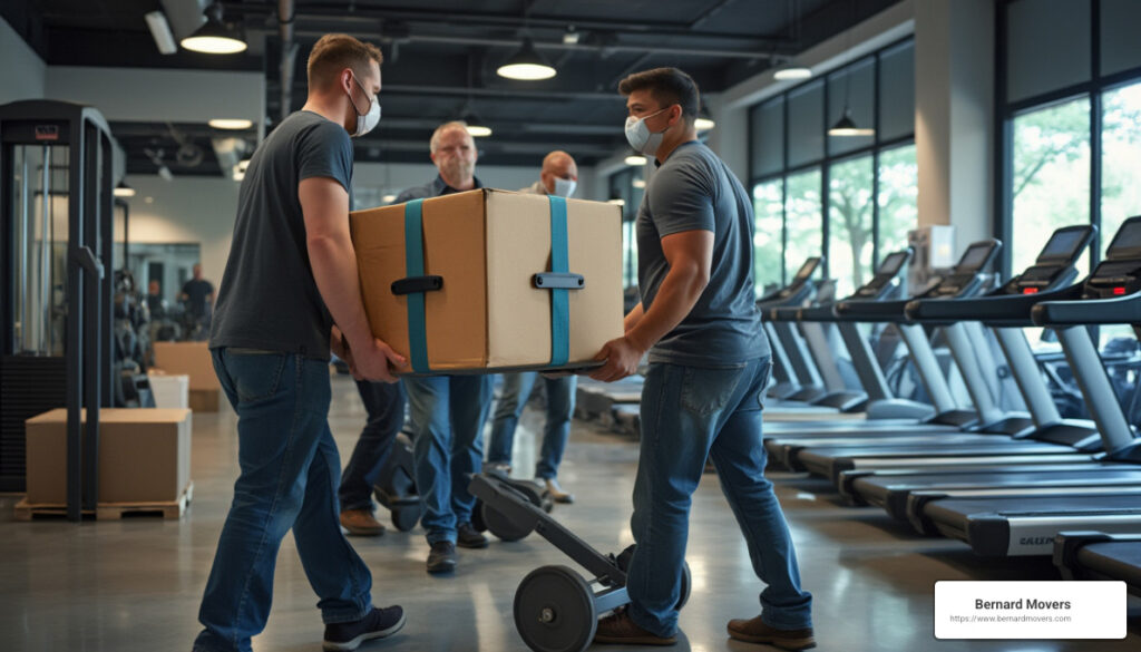 moving heavy gym equipment