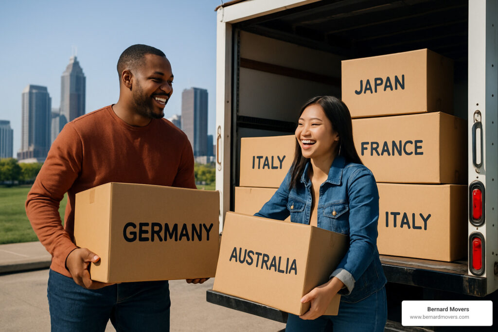 Affordable international movers