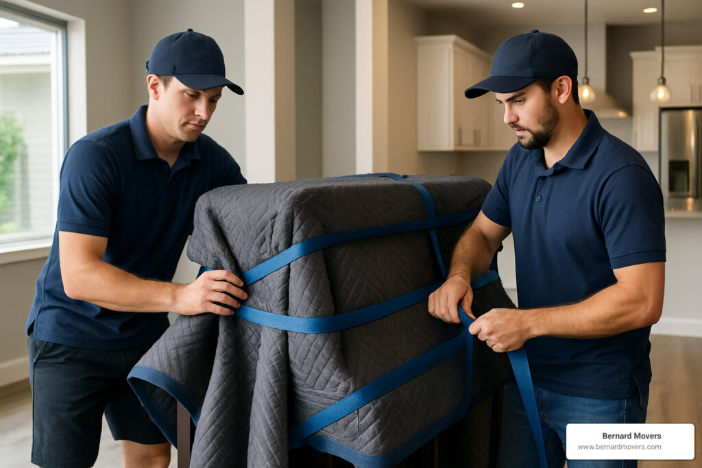 how to pack a piano for moving