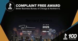 complaint free award bernard movers